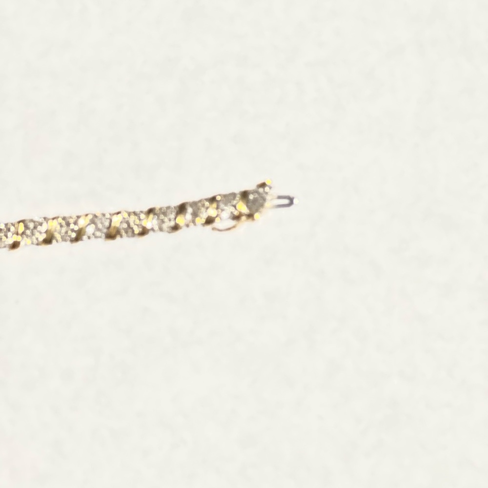 10K Yellow Gold 2 Carat Diamond Bracelet 10k Yellow Gold Earrings And 2 Toe Ring - Picture 7 of 14